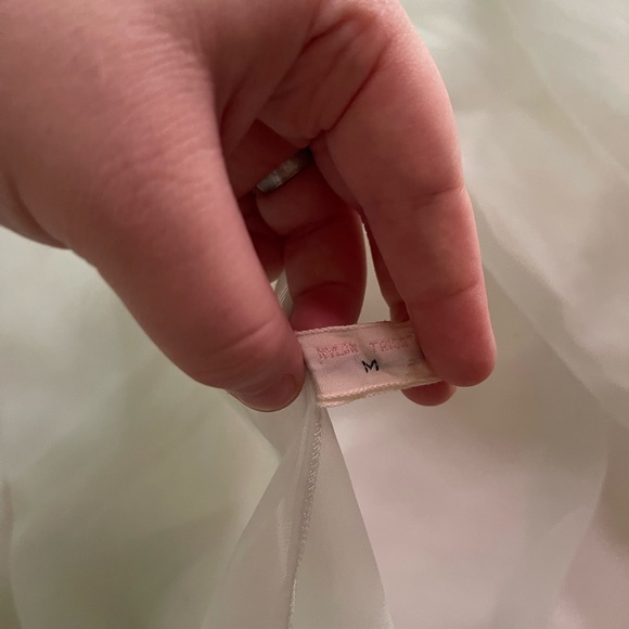 vintage lace puff sleeve embellished slip dress and coverup - Picture 8 of 10